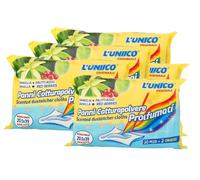 Generico L’Unico Panni Catturapolvere Profumati Vaniglia e Frutti Rossi - 5 Pacchi da 20 Pezzi - Elettrostatici e Profumati, Misura Maxi 20,5x39 cm - Cattura Polvere e Profuma la Casa