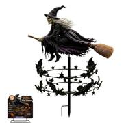 Generico La girandola da giardino della strega incantata, resistente a tutte le condizioni atmosferiche, decorazioni di Halloween for esterni, girandole da esterno