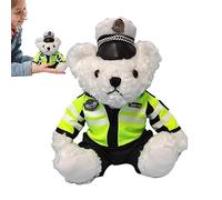 Generico La polizia veste l'orsacchiotto - Orsacchiotto Peluche - Morbido peluche di orsetti ripieni con vestito di polizia rimovibile, orsacchiotto di peluche per bambini e bambine