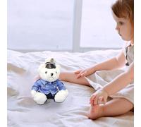 Generico La polizia veste l'orsacchiotto - Orso di peluche decorativo - Simpatico orsacchiotto morbido di peluche, orso di decorativo, regali di compleanno a di Natale per bambine
