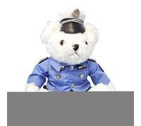 Generico La polizia veste l'orsacchiotto | Politiche Dress Teddy's Bear peluche | Simpatici orsetti di peluche con vestiti rimovibili per bambini e bambine