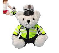 Generico La polizia veste l'orsacchiotto | Politiche Teddy's Bears Animali di peluche - Morbido peluche di orsetti ripieni con vestito di polizia rimovibile, orsacchiotto di per bambini e bambine