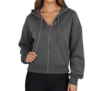 Generico La Sportiva Felpa Corta con Cappuccio a Maniche Lunghe,Tasche Alte e Cerniere Complete per Donna 1477