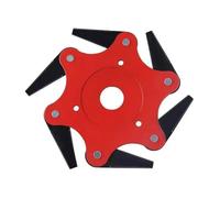 Generico La Testina di Taglio a Sei Lame in Acciaio al Manganese Non teme Le Pietre ed è Dotata di Una Gamma Completa di Accessori Speciali(Red,3 Leaf)