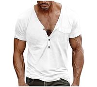 Generico La Transazione di Oggi Camicie Uomo Coreana Canottiera Basket Magliette Bianche Cotone a V T Shirt XXL Calcio Maglie Portiere Estive Maniche Corte Quadretti