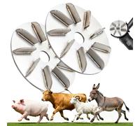 Generico Labor-Saving Pig Hair Remover Scraper Disc, 7/9 Gears Pig Hair Removal Tool, Stainless Steel Material, Strong And Durable, for Family Workshop Livestock, Hen, Sheep, Cattle, Pigs (2PCS)
