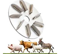 Generico Labor-Saving Pig Hair Remover Scraper Disc, 7/9 Gears Pig Hair Removal Tool, Stainless Steel Material, Strong And Durable, for Family Workshop Livestock, Hen, Sheep, Cattle, Pigs (1PCS)