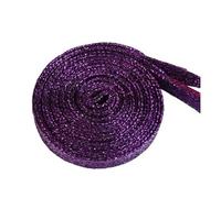 Generico Lacci glitter oro e argento, lacci lucidi in 16 colori per sneakers(Deep purple)