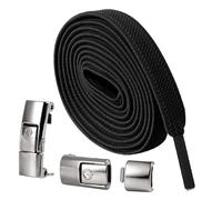 Genérico Lacci senza nodo - Lacci elastici unisex - sportivi stile corsa, per escursionismo facili da indossare, Nero , Consulte la descripción