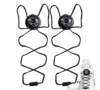 Generico Laces For Sneakers No Tie - 3.6CM/1.42 Inches Automatic Lock Rotating Buckle String,Knob Type Shoe Laces,for Men Women Youth Travel Home School Sports Camping Hiking Backpacking