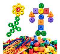Genérico Lacing Beads - 60 pezzi Beads For - Preschool Concentration Training Toys For Toys, Fine Motor Skills Activities Gift For Girl