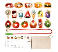Genérico Lacing Beads, Stringing Beads, Preschool Stringing Toy Fruit Food Theme, Educational Toy, Fine Motor Skill Toys Preschool Early Educational Lacing Toys For Kids 3+