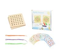 Generico Lacing Toy - Wooden Fine Motor Threading Toy, Early Learning Activity, Interactive Hands-On Skill Development, Durablee Portable Educational Playset | Preschool Home Classroom Travel