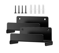 Generico Ladder Hanger set of 2 For Garage Wall, Ladder Holder with Screws Steel Mount, Space Saving Storage Hook, 12 Inches Heavy Duty Steel Bracket with Anti-Slip Feature, Steels Organizer