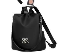 Generico Ladies Anti Theft Backpack - Large Capacity Casual Shoulder Bag | Lightweight Travel Backpack | Women's Anti-Theft Purse With Lockable Compartment, Nylon Bag For Commuting School Work Colleg