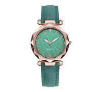 Generico Ladies Watch Women's Watch Middle School Student Belt Stone for Men(Mint Green, One Size)