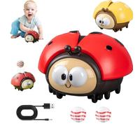 Generico Ladybug Air Toy,Ladybug Airball Toy with 2 Balls,Ladybugs Floating Ball Game,Interactive Safe Kit,Training Educational Toys,USB Rechargeable,Sensory Toys for Children Under 5 Years Old (Red)