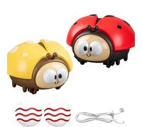Generico Ladybug Suspended Ball Toy, Interactive Play Ladybug Suspended Ball Toy,Anti-Collision Interactive Floating with 2 Balls Sensory Toys for 3 4 5 Year Old Boys Girls Present (RED+YELLOW)