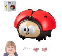 Generico Ladybug Suspended Ball Toy, Interactive Play Ladybug Suspended Ball Toy USB Charging with 2 Ball Sensory Toys for 3 4 5 Year Old Boys Girls Present (Red)