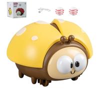 Generico Ladybug Suspended Ball Toy, Interactive Play Ladybug Suspended Ball Toy USB Charging with 2 Ball Sensory Toys for 3 4 5 Year Old Boys Girls Present (Yellow)