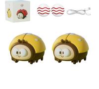 Generico Ladybug Suspended Ball Toy,Rechargeable Sensory Development Flying Plaything,Anti-Collision Interactive Floating Ball,Safe Lightweight Build,for Flying Fun Adventures (2PCS,Yellow)