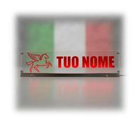 Generico LaFarfallaDiLegno.it Tabella LED per Camion e Trattori con Nome | Scritta Luminosa Cabina Truck, Spessore 8mm, Con Telecomando, Alimentazione USB 12v/24v, Con Immagini