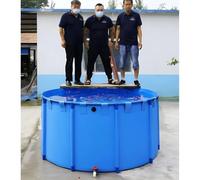 Generico Laghetto Fuori Terra Resistente per l'allevamento di Carpe Koi | Ampio Acquario da Esterno Pieghevole con Facile Installazione | Piscina con Struttura Robusta e Copertura in telone