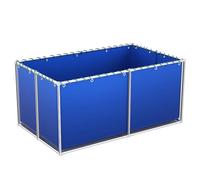 Generico Laghetto per Pesci in Tela di Grande capacità - Serbatoio d'Acqua Pieghevole Fuori Terra, Acquario da Esterno per l'allevamento di Pesci, Piscina Blu (1,5x1x0,9 m)