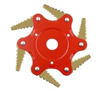 Generico Lama for Tosaerba con Testa a Sei Lame in carburo, Accessori for casa, Giardino, Fattoria, Lavoro, utensile Elettrico, Dispositivo ausiliario affilato e Resistente all'Usura(Red Gold Tooth)