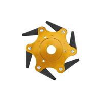 Generico Lama for Tosaerba, Testina di Taglio a 6 Foglie, Disco di Taglio Rotante di Ricambio for tagliaerba in Acciaio al Manganese(Gold)