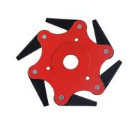 Generico Lama for Tosaerba, Testina di Taglio a 6 Foglie, Disco di Taglio Rotante di Ricambio for tagliaerba in Acciaio al Manganese(Red)