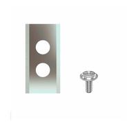Generico Lame for Tosaerba for Macchine da Giardino, compatibili con Worx, Lame for Tosaerba for Robot, Lame for diserbo a Doppio Foro （36 * 18 * 0,9 mm）(9pcs/1 Box Silver)