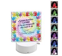 Generico Lampada a Led da Tavolo Personalizzata ''MANINE CON NOMI'' idea regalo di classe fine anno scolastico Maestra asilo nido, scuola materna, elementare infanzia e primaria