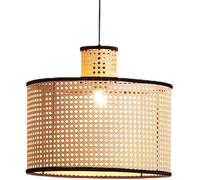 Generico Lampada a sospensione Compatible with fattoria, paralume cavo, lanterna in rattan stile country, lampadari in metallo, lampade da soffitto intrecciate in bambù fatte a mano,lampadario