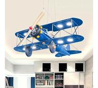 Generico Lampada a sospensione for aereo a LED nordica da soffitto for camera letto for semplice e personalizzata in arte del ferro, for la dei l'arredamento dello studio,Plafoniere da soffitto(Blue)