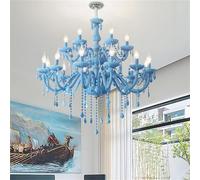 Generico Lampada a Sospensione in Cristallo Rosa, Sala d'Arte, Lampada a Candela, Soggiorno, Ristorante, Camera da Letto, lampadario, Lampadario da soffitto