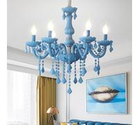 Generico Lampada a Sospensione in Cristallo Rosa, Sala d'Arte, Lampada a Candela, Soggiorno, Ristorante, Camera da Letto, lampadario, Lampadario da soffitto