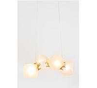 Generico Lampada a sospensione, Lampadari a sospensione moderni di lusso a LED, tavolo da pranzo, lampada a in vetro smerigliato, illuminazione decorativa for interni, lampadario a(4 light L60 H45cm)