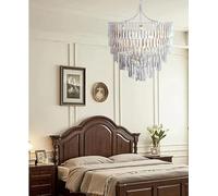 Generico Lampada a sospensione, Lampadari da soffitto artistici a forma di goccia d'acqua, stile V-intage, for la casa, a LED, for l'arredamento della sala pranzo(White Light,B White)