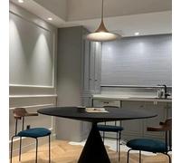 Generico Lampada a sospensione, Lampadario a sospensione a LED a forma di disco volante a tromba minimalista lusso for ristorante, studio, caffetteria(Rose gold,Dia 30cm)