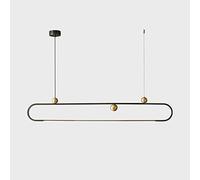 Generico Lampada a sospensione, Lampadario a strisce in ottone V-intage LED Lampada a sospensione dimmerabile tricolore Semplicità Tavolo da pranzo for la casa a soffitto moderna for ufficio
