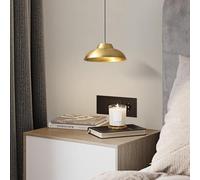 Generico Lampada a sospensione, Lampadario da sala pranzo di lusso in rame, stile moderno, lampada tavolo e alta gamma, comodino for camera letto(D30CM H171CM Copper,Three colors)