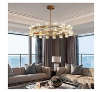 Generico Lampada a sospensione, Lampadario moderno a LED in cristallo e ottone, illuminazione decorativa for soggiorno, sala da pranzo camera letto(Warm White,AD100CM40head)