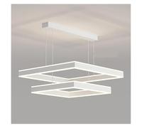 Generico Lampada a sospensione, Modern dine dining room Pendant lights indoor lighting Ceiling lamp hanging light led Chandeliers for living lightin(White 40 60cm,Remote)