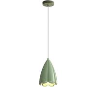 Generico Lampada a Sospensione Moderna a Forma di Petalo di Fiore, Piccola e graziosa, con Lampada a Sospensione da soffitto in Resina, Bianco Latte, Verde, Spiaggia, Boho, lampadario costiero