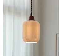 Generico Lampada A Sospensione, Moderna in Vetro Satinato, Compatibile con E27, Adatta per Isole da Cucina, Design Moderno Nordico (Cylinder)