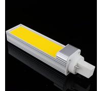 Generico Lampada a Spina Orizzontale, Lampadina a LED 10W 12W COB LED E27 G24 COB Lampada a Luce di Mais Bianco Caldo AC85V-265V Illuminazione Laterale,Warm White,G24010W