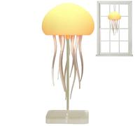 Generico Lampada da medusa galleggiante a LED con controllo vocale Luce notturna ricaricabile,Simpatica lampada da scrivania, luci medusa per bambini, amici, genitori, b