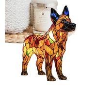 Generico Lampada Da Notte A Forma Di Cane | Lampada Da Tavolo A Forma Di Cane Colorata - Decorazione da Tavolo in Resina per Soggiorno Camera da Letto Studio Altezza Sedici Centimetri