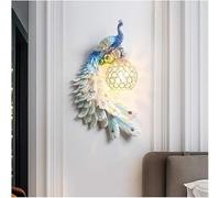 Generico Lampada da parete a LED in resina pavone, applique da parete Compatible with soggiorno europeo V-intage Compatible with interni, plafoniera